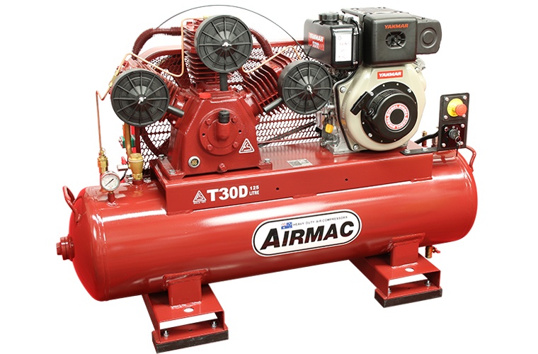 Piston Air Compressor Airmac Yanmar Diesel