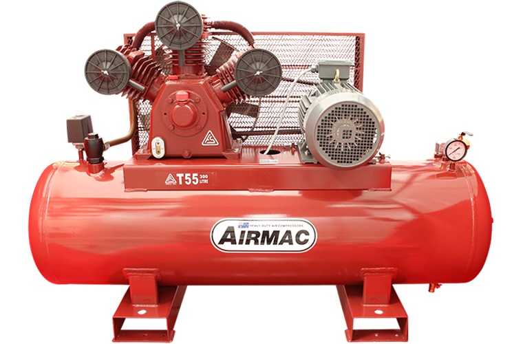 Airmac T55 Air Compressors @ 145 psi 10 hp & 44 cfm Electric (415v) Piston Compressor