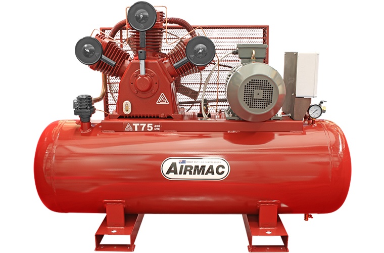 Airmac T75 Air Compressors @ 145 psi 15 hp & 61.8 cfm Electric (415v) Piston Compressor